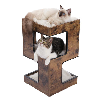 Modern Wood Cat House Furniture for Indoor Cats