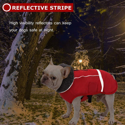 Warm Dog Coat, Reflective Dog Jacket, Waterproof Dogs Winter Coat