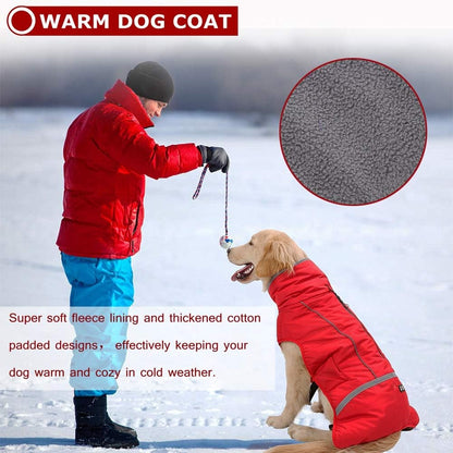 Warm Dog Coat, Reflective Dog Jacket, Waterproof Dogs Winter Coat