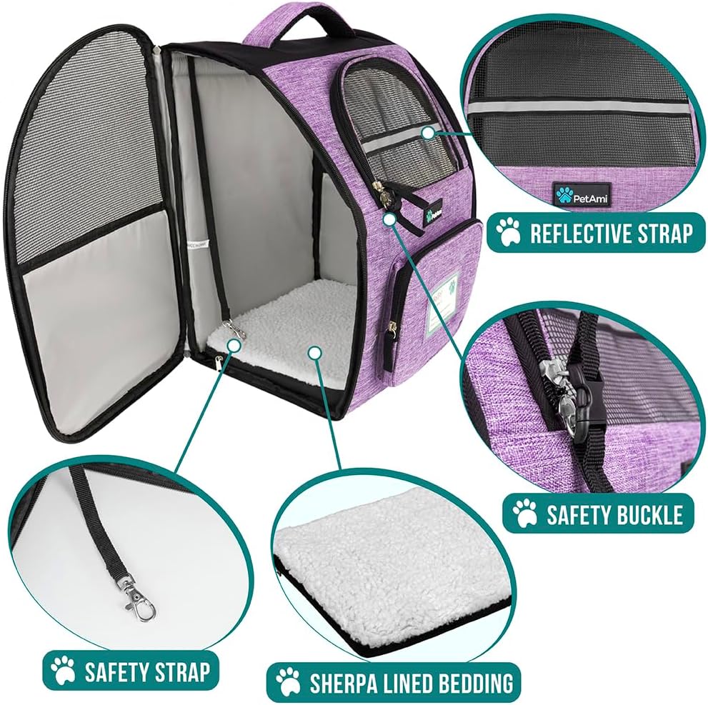 Dog Backpack Carrier Airline Approved Cat Pet Puppy Bag