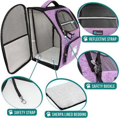Dog Backpack Carrier Airline Approved Cat Pet Puppy Bag