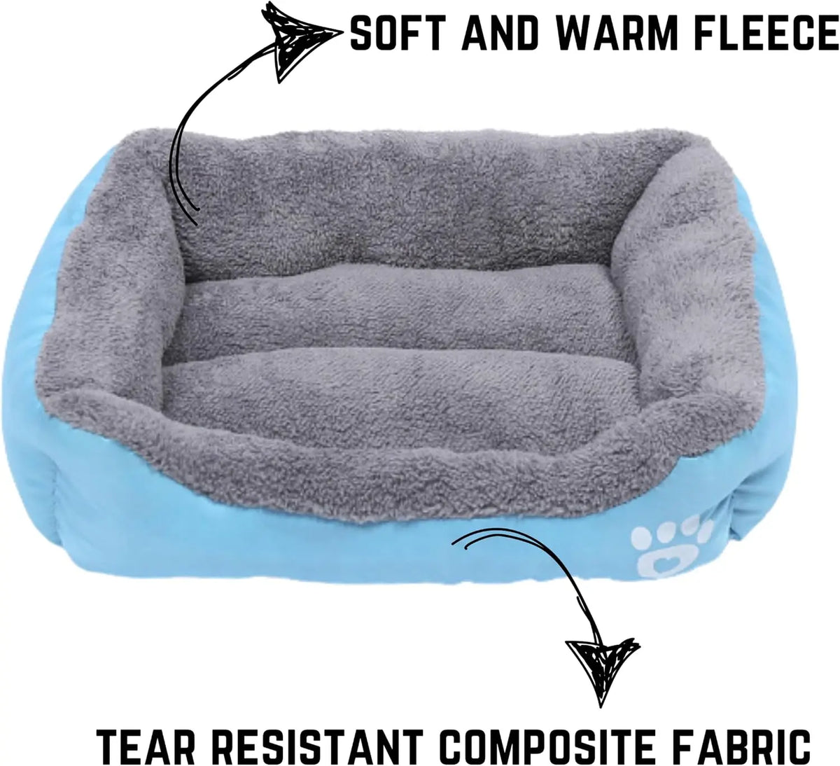 Color Square Winter Soft Warm House for Dog Bed for Dog Mat Waterproof Cat Bed Pet Bed for Large Medium Small Dog House