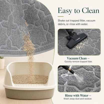 Cat Litter Mat, Waterproof Litter Trap Mat, 35.4X23.6