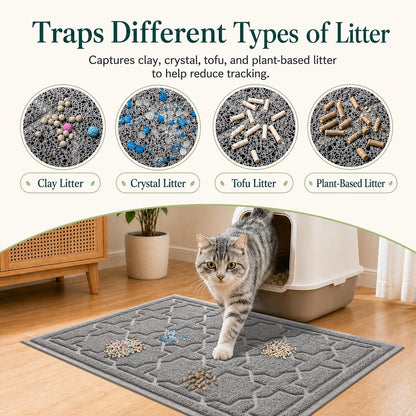 Cat Litter Mat, Waterproof Litter Trap Mat, 35.4X23.6