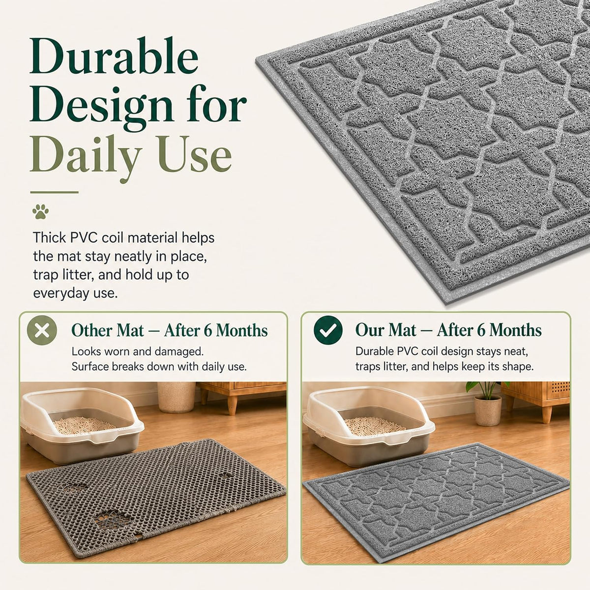 Cat Litter Mat, Waterproof Litter Trap Mat, 35.4X23.6