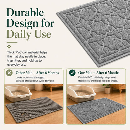 Cat Litter Mat, Waterproof Litter Trap Mat, 35.4X23.6