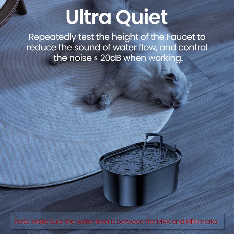 Stainless Steel Cat Water Fountain Automatic Cat Drinker Drinking Fountain for Cats Dogs Pet Water Dispenser Accessories
